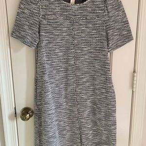 Elegant Loft Black and White Tweed Dress